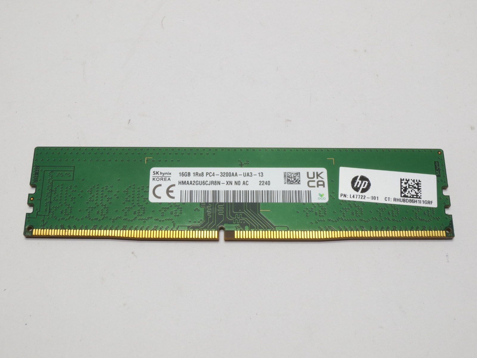 SK Hynix 16GB 1Rx8 PC4-3200AA DDR4 PC UDIMM Memory RAM HMAA2GU6CJR8N-XN