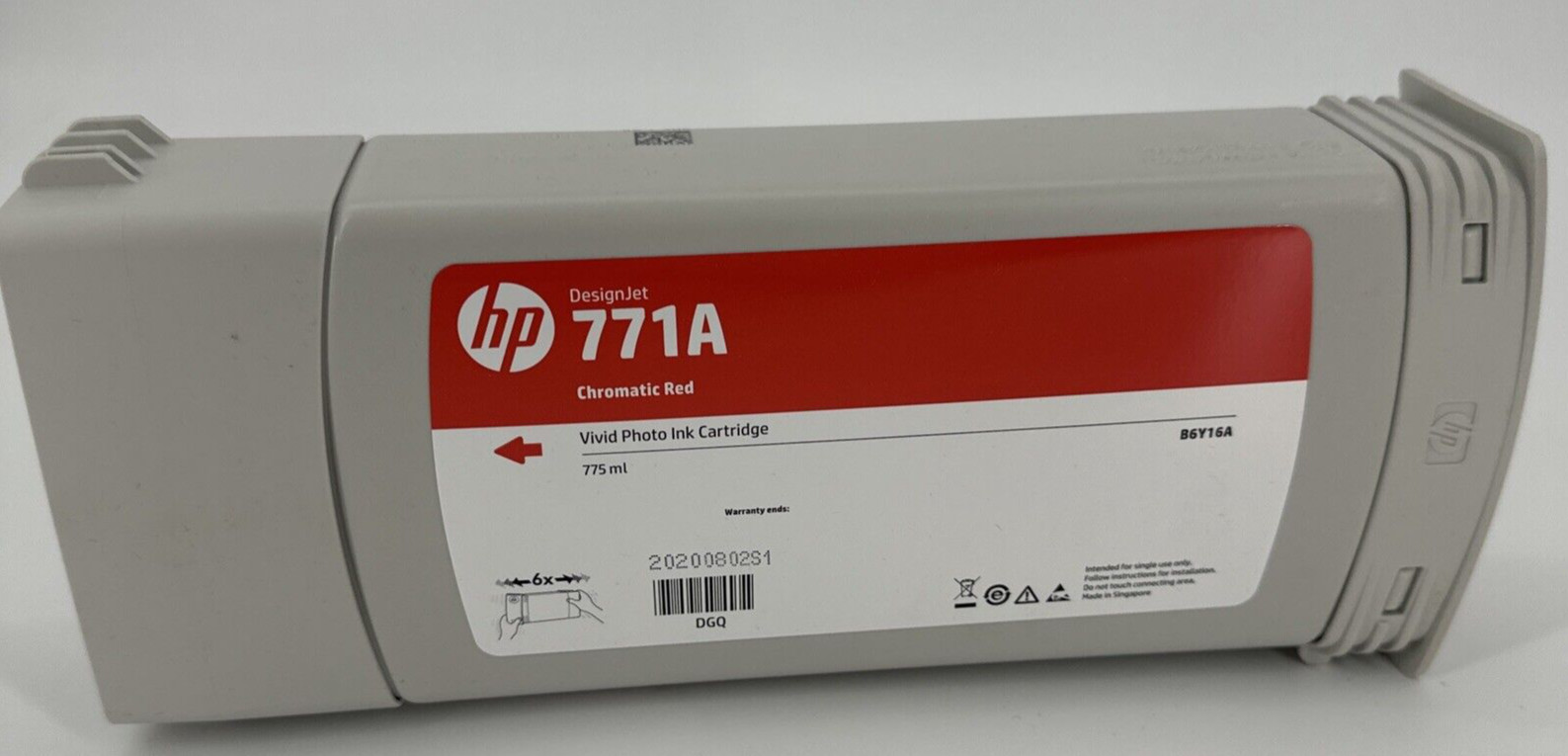 HP B6Y16A Genuine Ink Cartridge HP 771A Chromatic Red NO Box