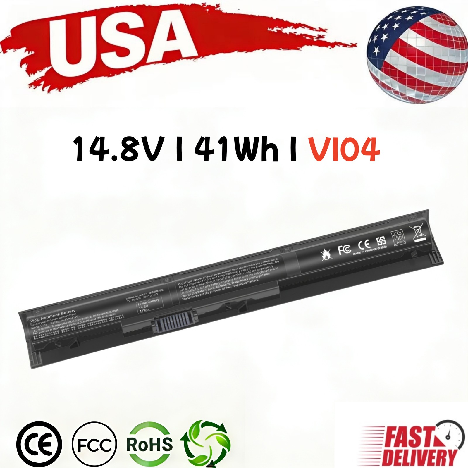 LOT 100X Battery For HP V104 756743-001 756744-001 756746-001 756479-541 G27VI04