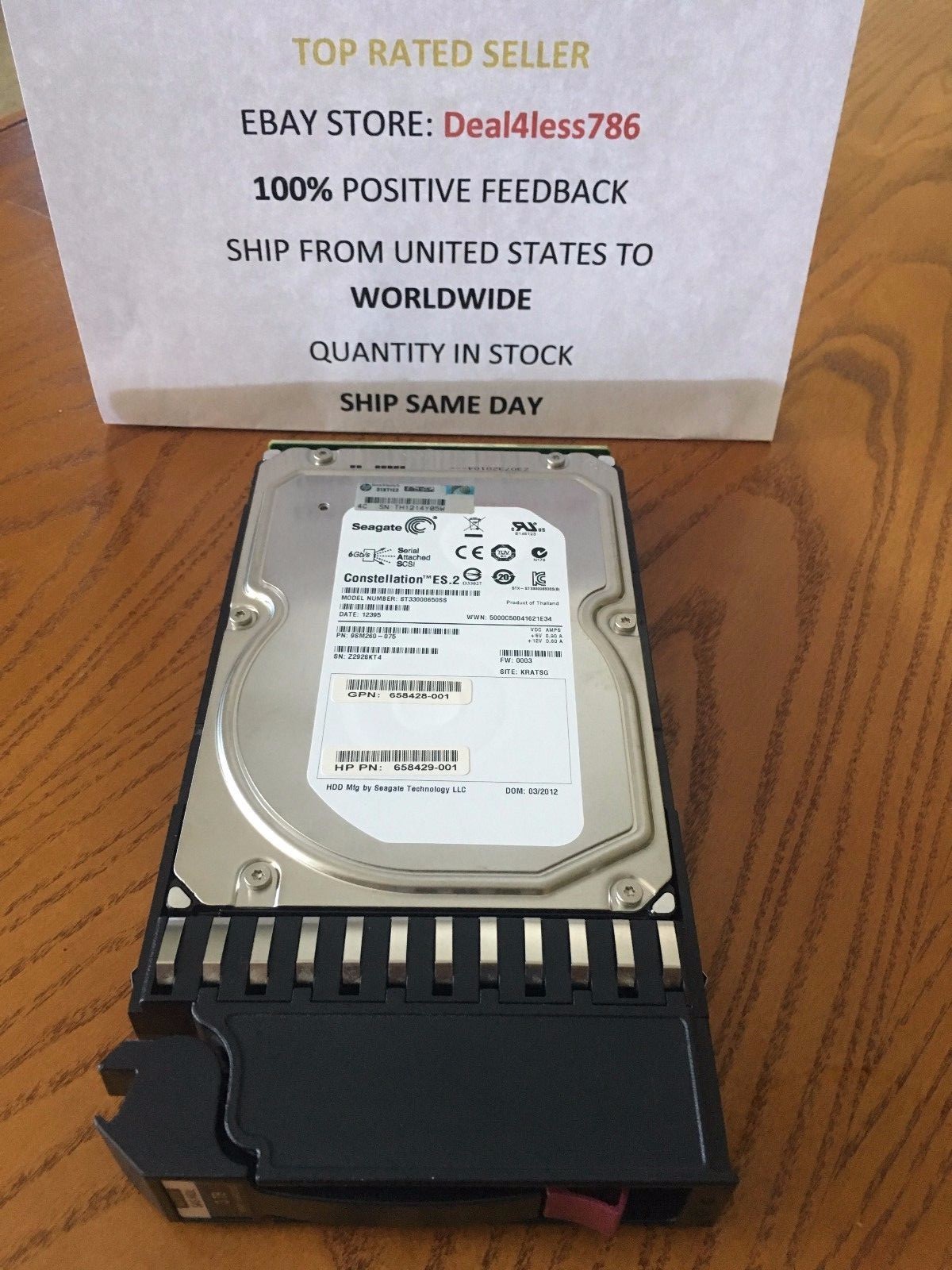 QK703A/656102-001/658428-001/658429-001- HP P2000 3TB 6G SAS 7.2K LFF HARD DRIVE