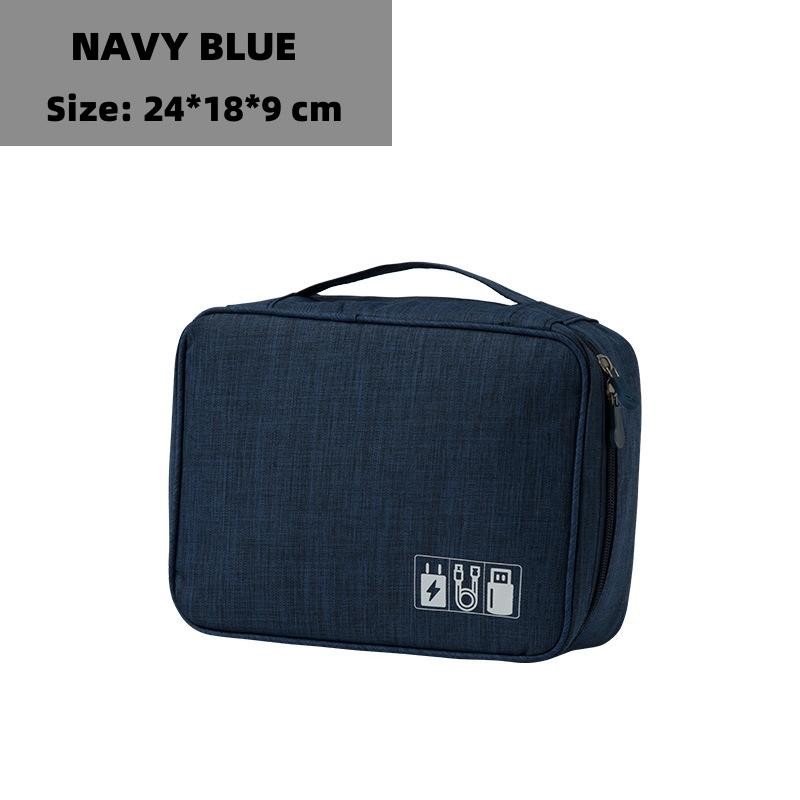 Cable Storage Bag Waterproof Electronic Organizer USB Charger Travel Case
