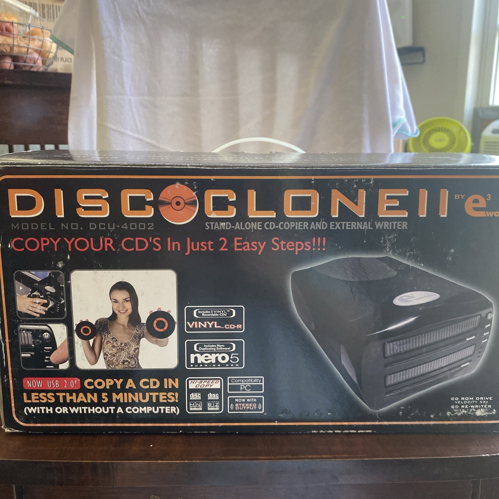 E3 Works DiscClone II CD Copier- External Writer Mint- USB 2.0 DCI-4002