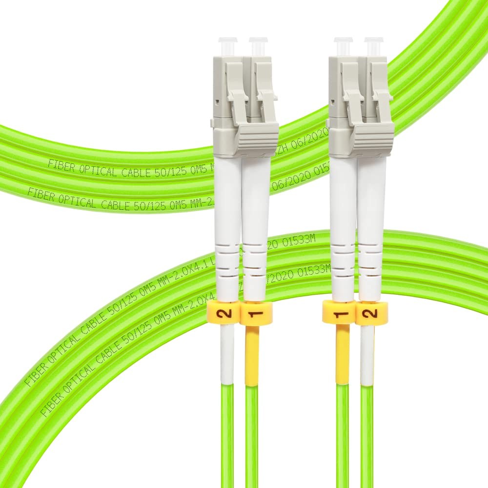 LC To LC Fiber Patch Cable OM5 5M Multimode Duplex 50/125um LSZH Cord