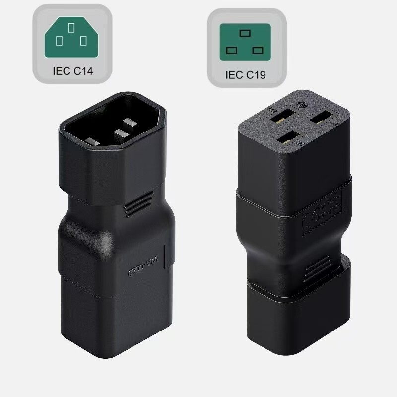 (2Pack) IEC 320 C14 to C19 AC Adapter IEC 16A to 10A AC Converter for PDU UPS