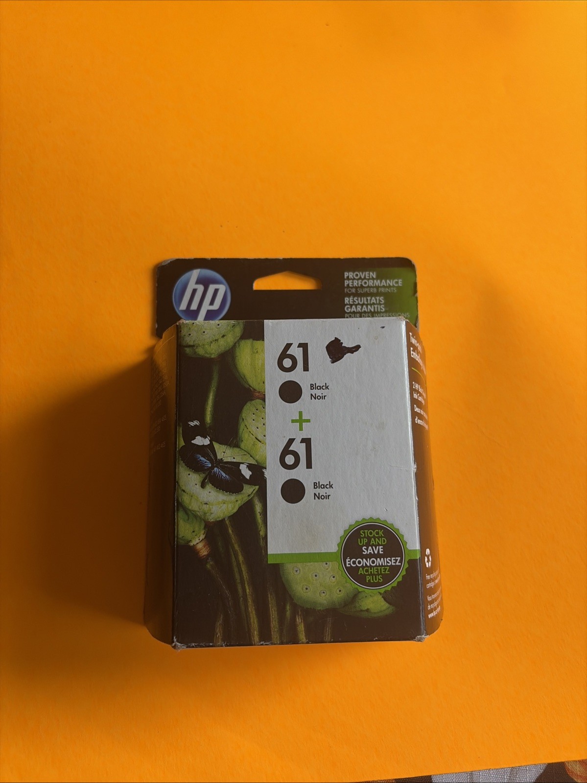 Genuine HP 61 Black Ink Twin Pack CZ073FN OEM New Sealed NOS EXP Nov2018