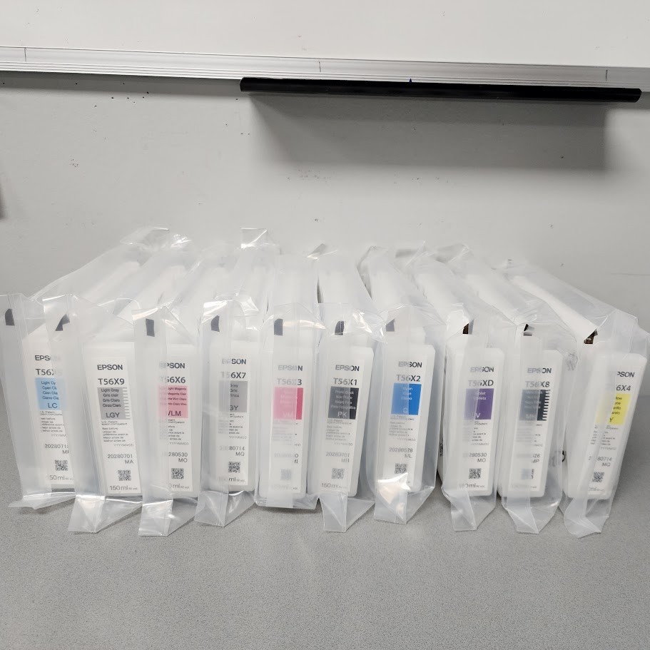 Epson T56X Ink Cartridge Lot of 10 New Sealed 150ml Without Box Exp: 2028
