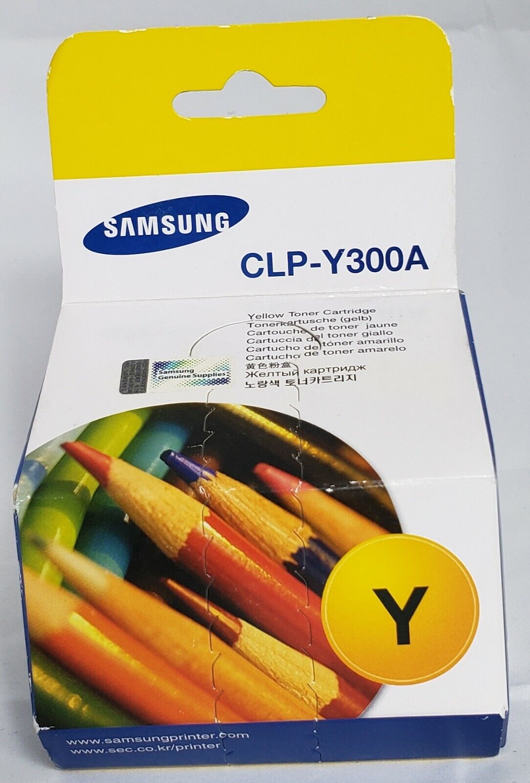 Genuine Samsung CLP-Y300A Yellow Ink Cartridge Factory Sealed NEW in Pkg 