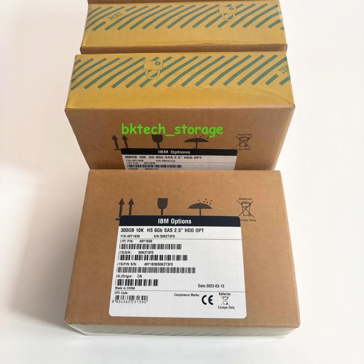 IBM 3TB 00MJ127 00Y2425 00Y2473 SAS 3.5" LFF 6Gb/s 7.2K RPM V3500 V3700 ENT HDD