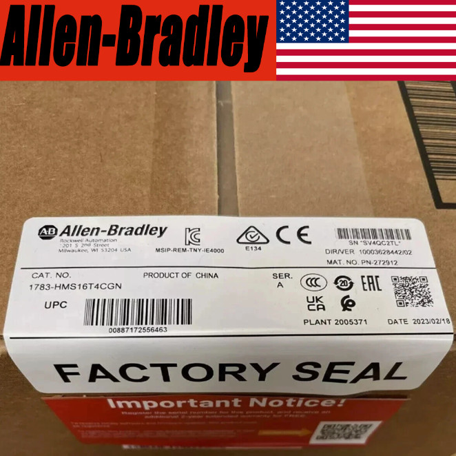 1783-HMS16T4CGN AB Stratix 5400 20 Port Managed Switch NEW US Free Tax PLC