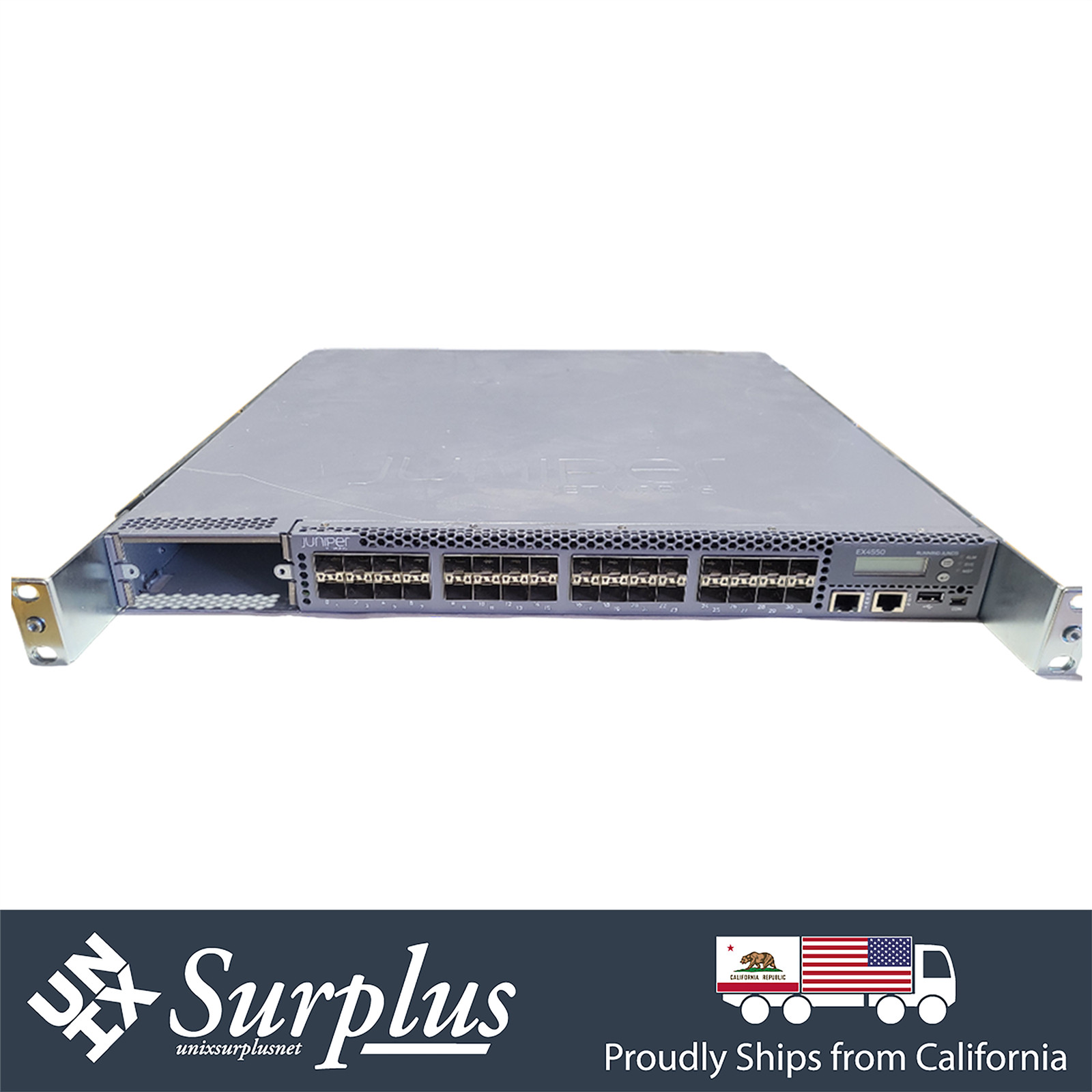 Juniper EX4550-32F 32-Port 10GB SFP+ Managed Ethernet Switch | 8x 10GB SFP+ Rear