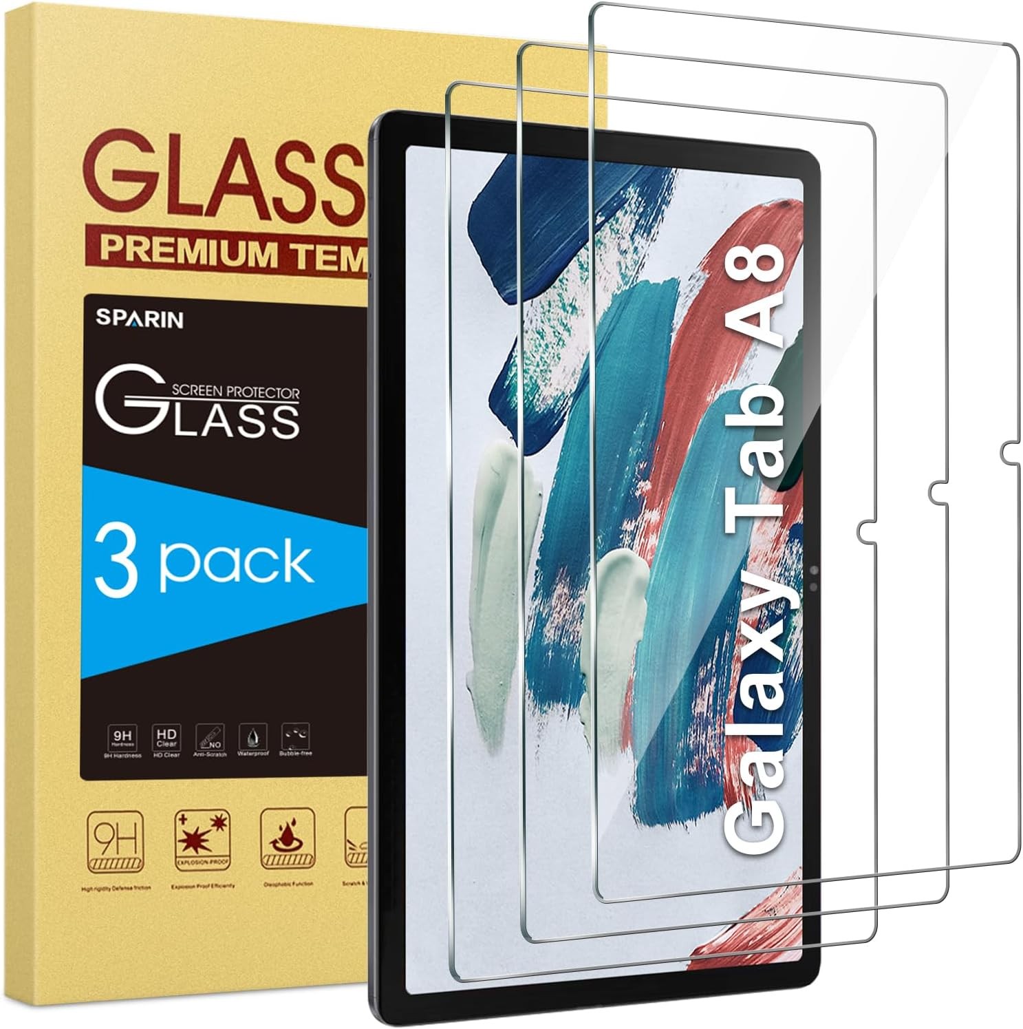 3 Pack Screen Protector for Samsung Galaxy Tab A8 10.5 Inch 2022