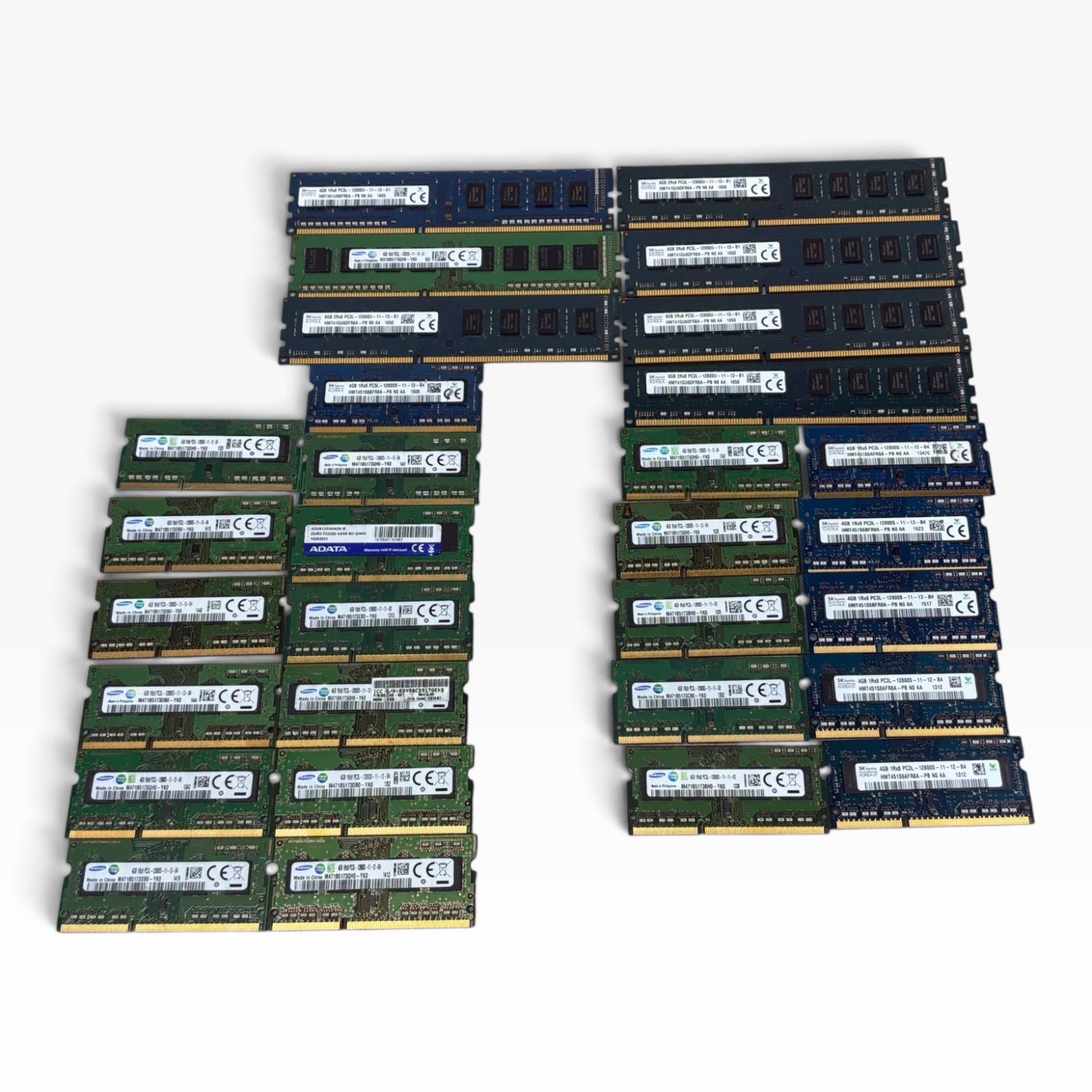 Lot of 30 DDR3 PC3 RAM Mixed Laptop 4GB SODIMM 8GB Desktop/Server Memory Modules