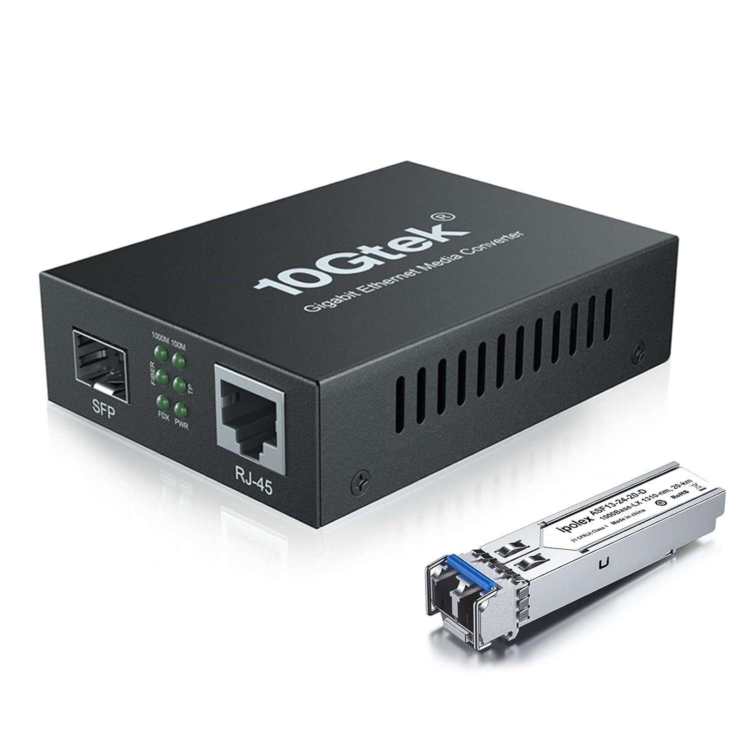 1.25G Lc Single Mode Media Converter 20Km Ethernet To Fiber Converter