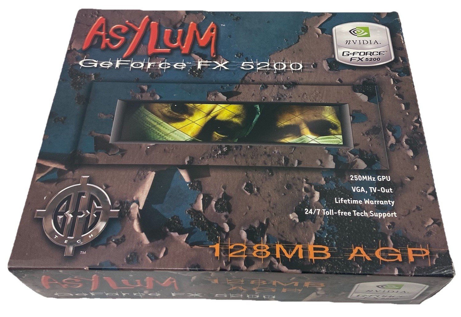 BOX ONLY VTG ASYLUM GeForce Xs 5200 NVidia Graphics Card Collector Display Prop