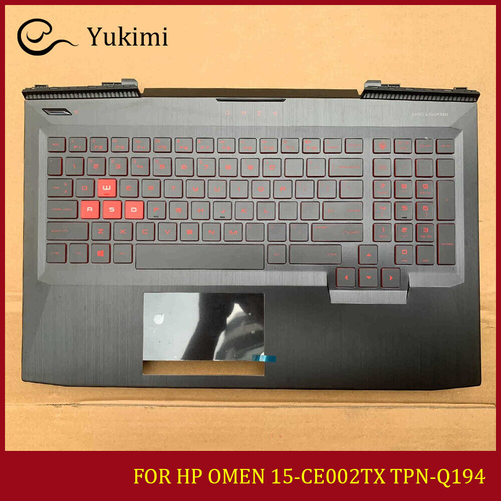 FOR HP OMEN 15-CE002TX TPN-Q194 Black C Shell Upper Palmrest Backlit Keyboard