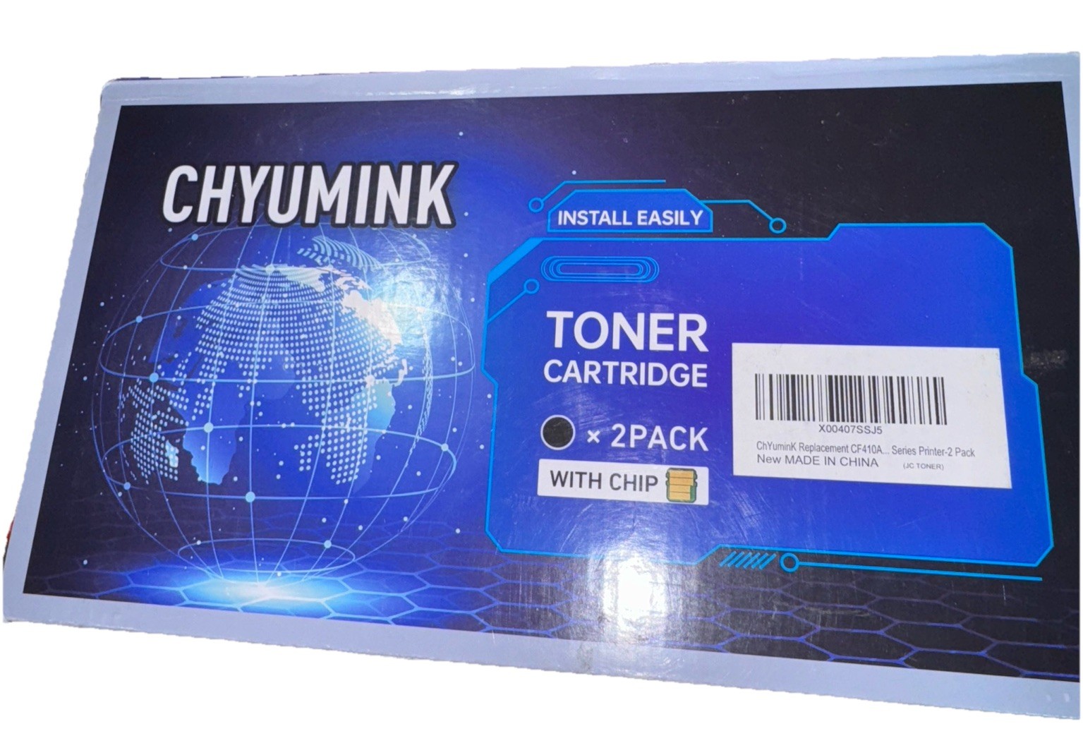 Chyumink Toner Cartridge (with Chip) W2020A 414A (Bk C Y M) 2 Pack