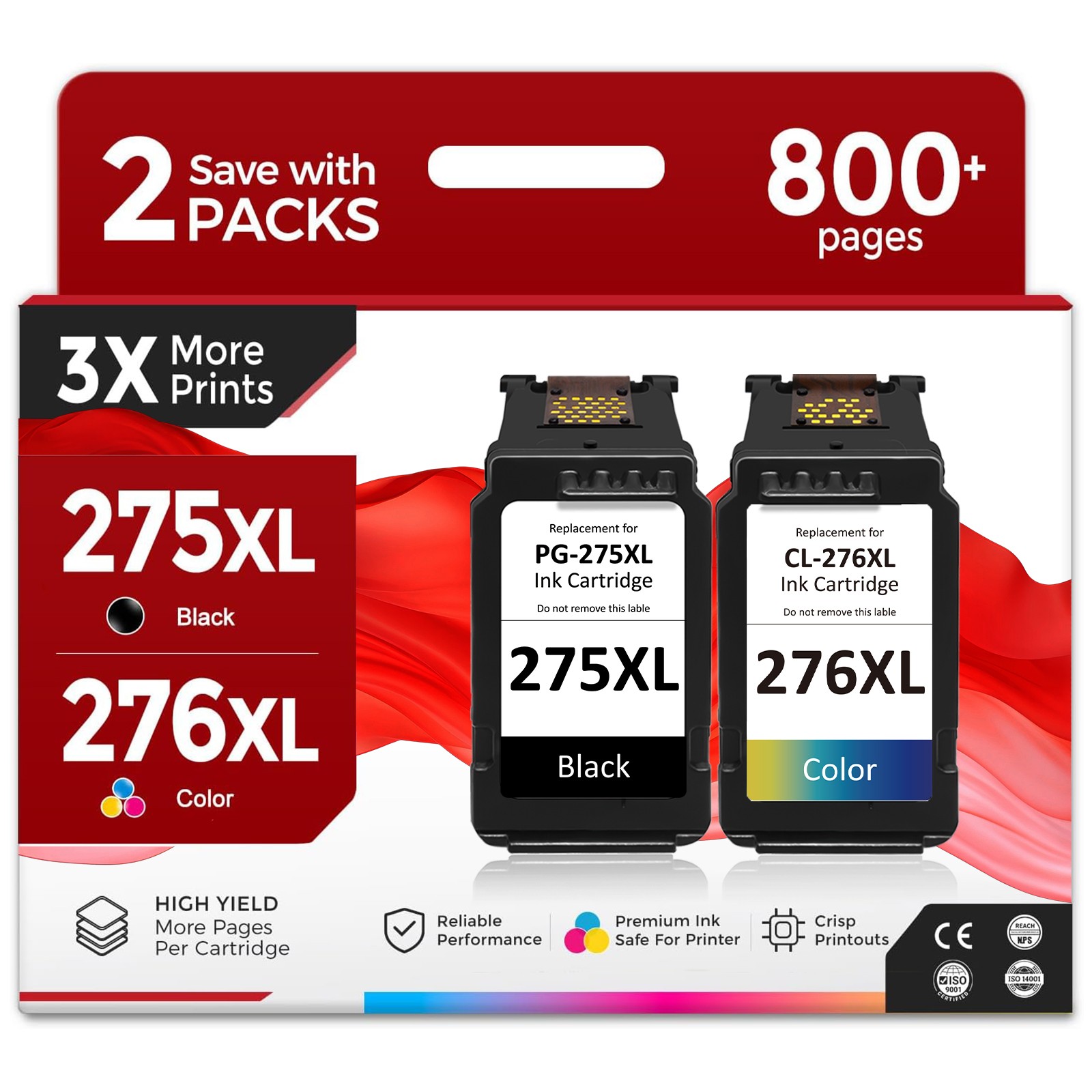 PG-275 Ink For Canon 275 276 XL Ink Cartridge Pixma TR4720 TS3520 TS3522 TS3500