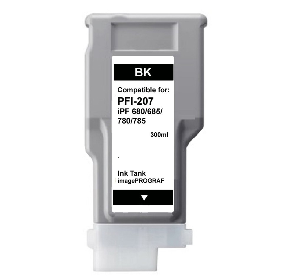 PFI-207 Black Ink Cartridge Fit Canon iPF680 IPF685 IPF780 IPF785 PFI207BK