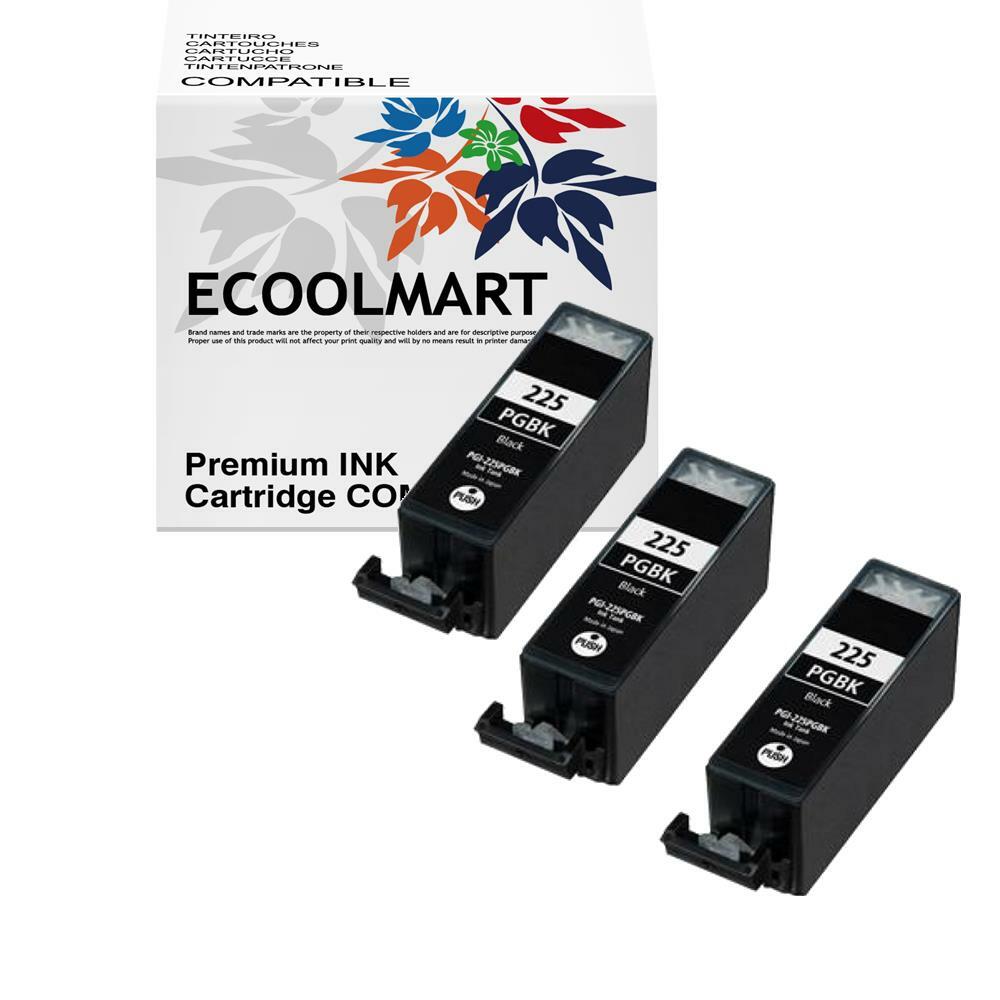 3 pack PGI225 Black ink Cartridge fits PIXMA iP4820 MG5120 Printer