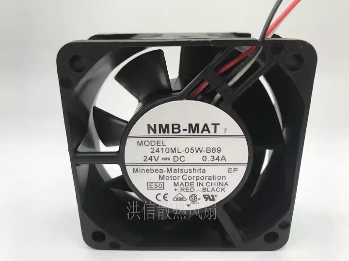 1PCS NMB 6025 2410ML-05W-B89 24V 0.34A Stall Alarm Inverter Heat Dissipation