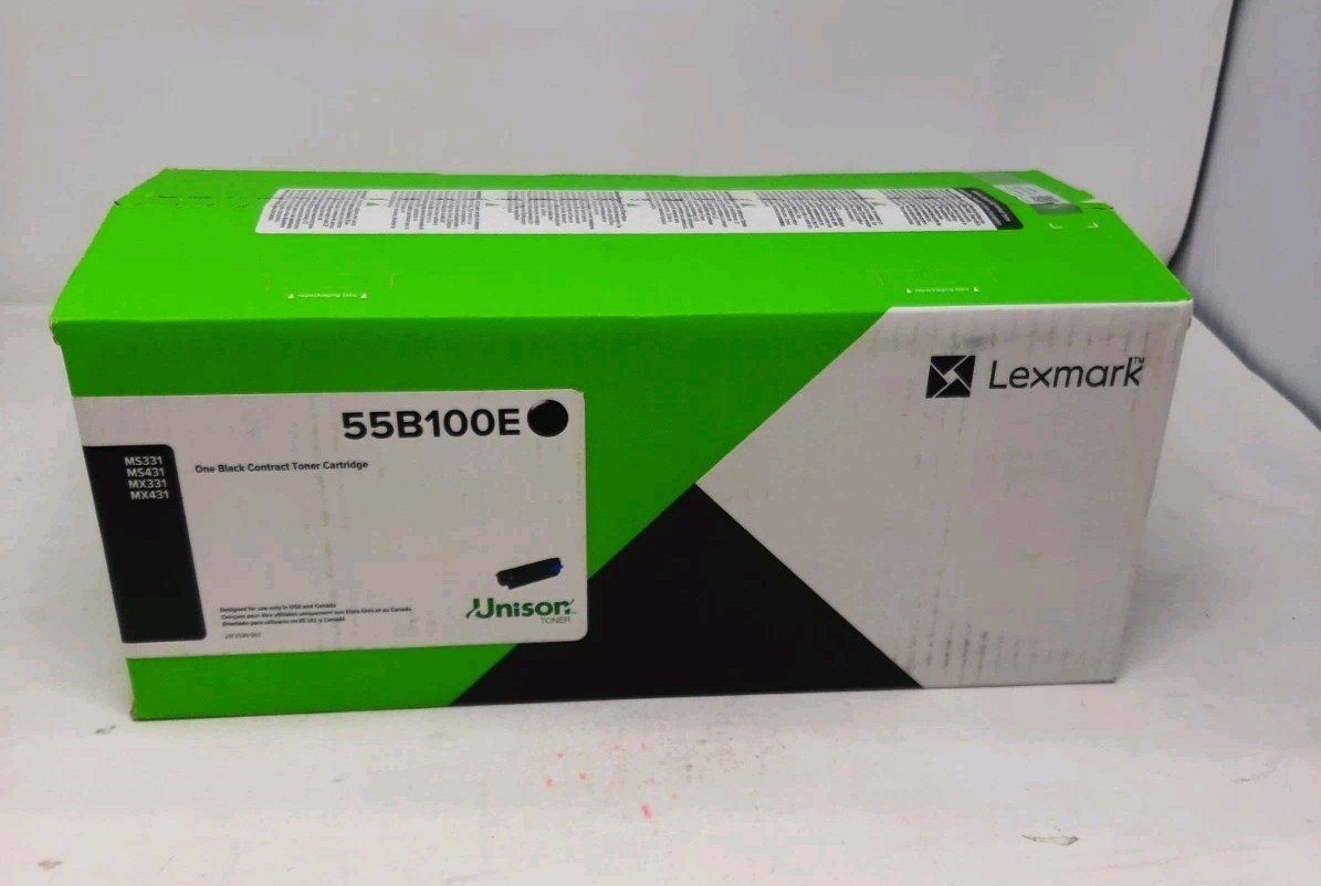 55B100E New Genuine Lexmark Black Toner for the MS331 431, MX331 431 series