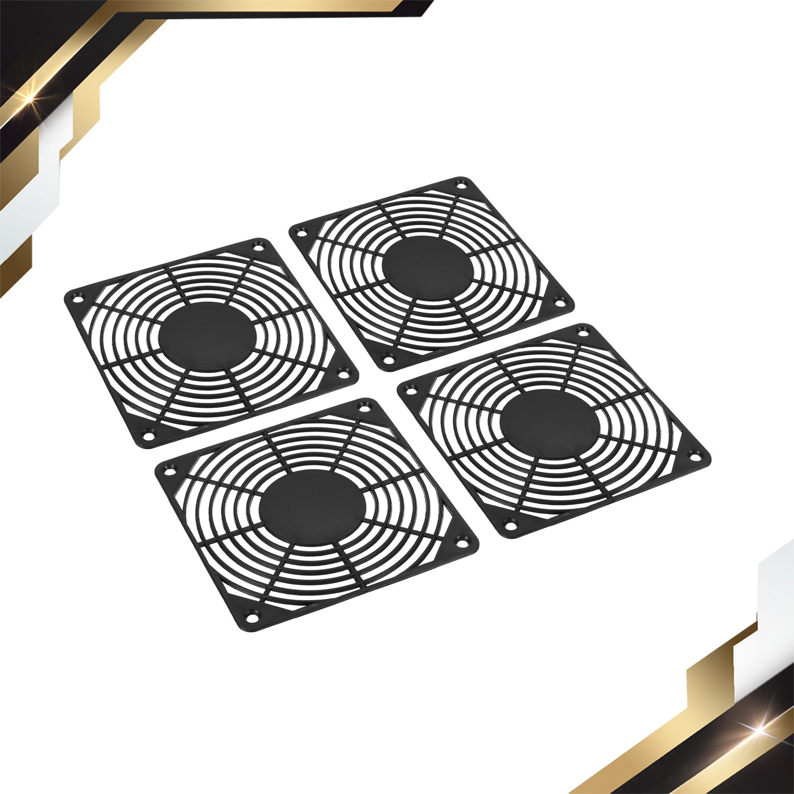 4Pack 120mm Fan Filter ABS Plastic Ventilator Grill Protector Guard Black