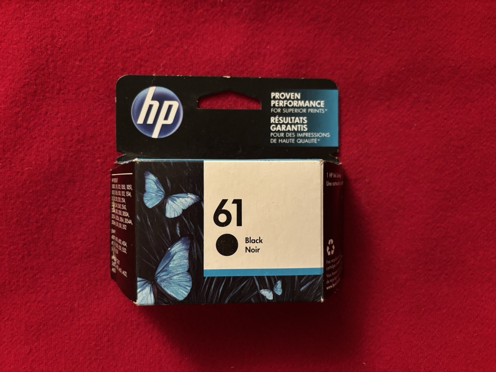 Genuine HP 61 Black Ink Cartridge CH561WN New Sealed Oct 2016 OEM
