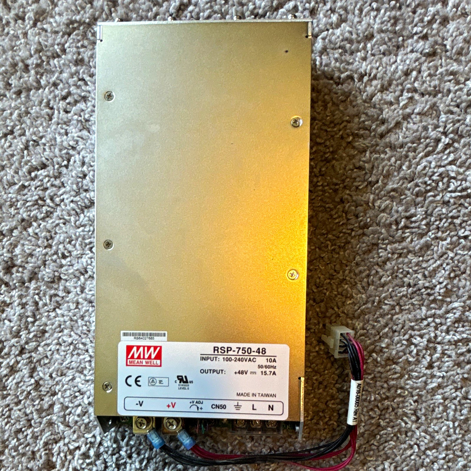 Mean Well RSP-750-48 750W 48V DIN Power Supply Screw Terminal 6-Port