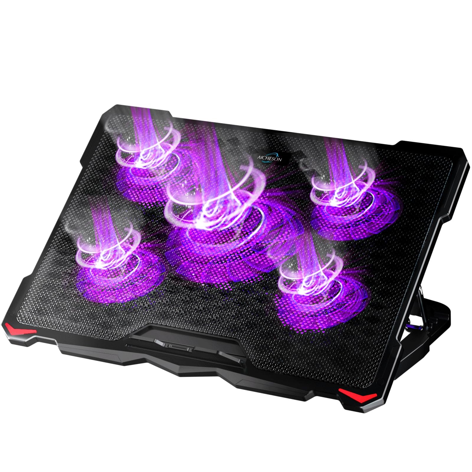 AICHESON Laptop Cooling Pad for 15.6 to 17.3 Inches PC Notebooks, 5 Fans Compute