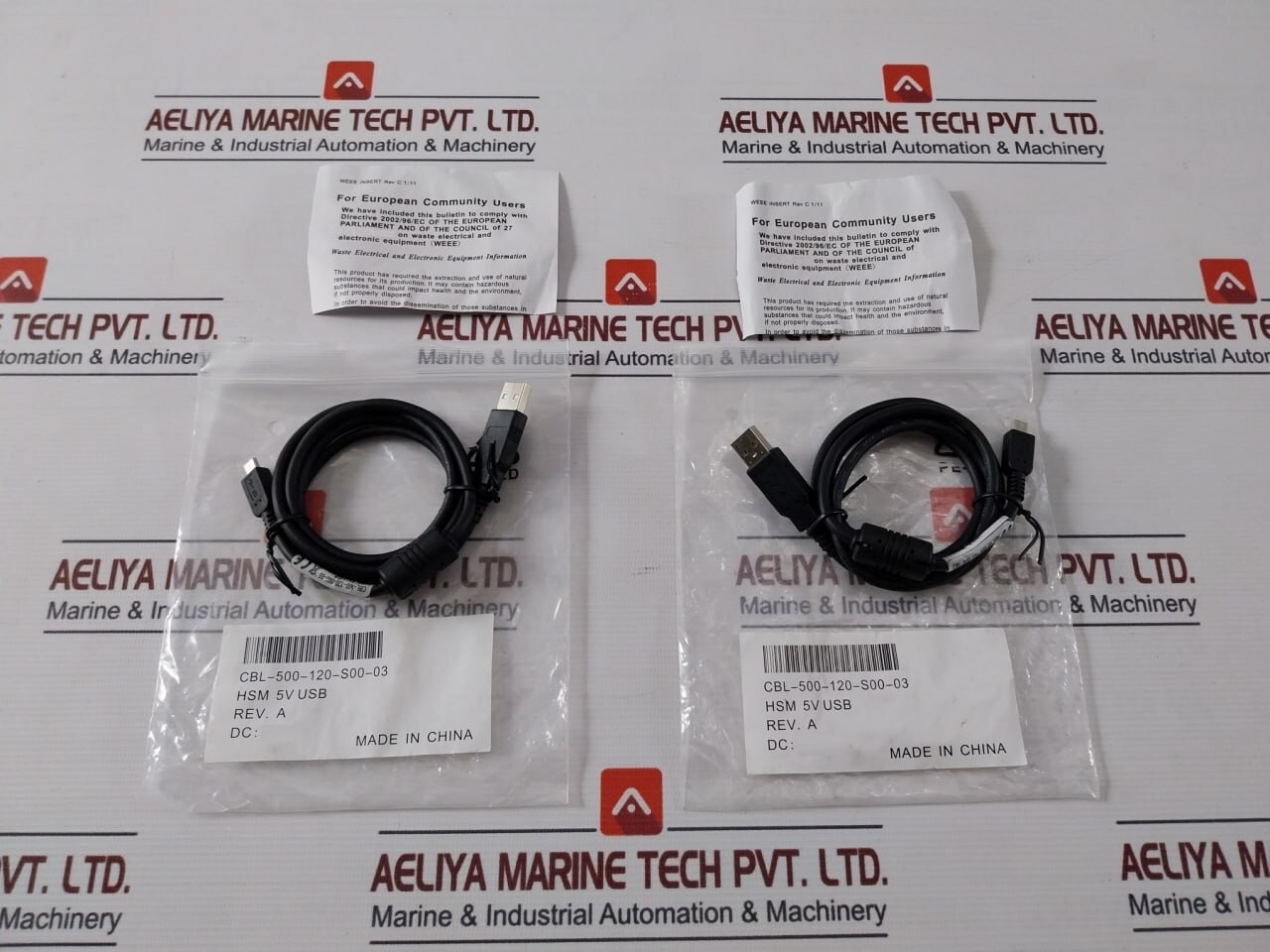 Lot of 2X HONEYWELL CBL-500-120-S00-03 Charging and USB Communication Cable