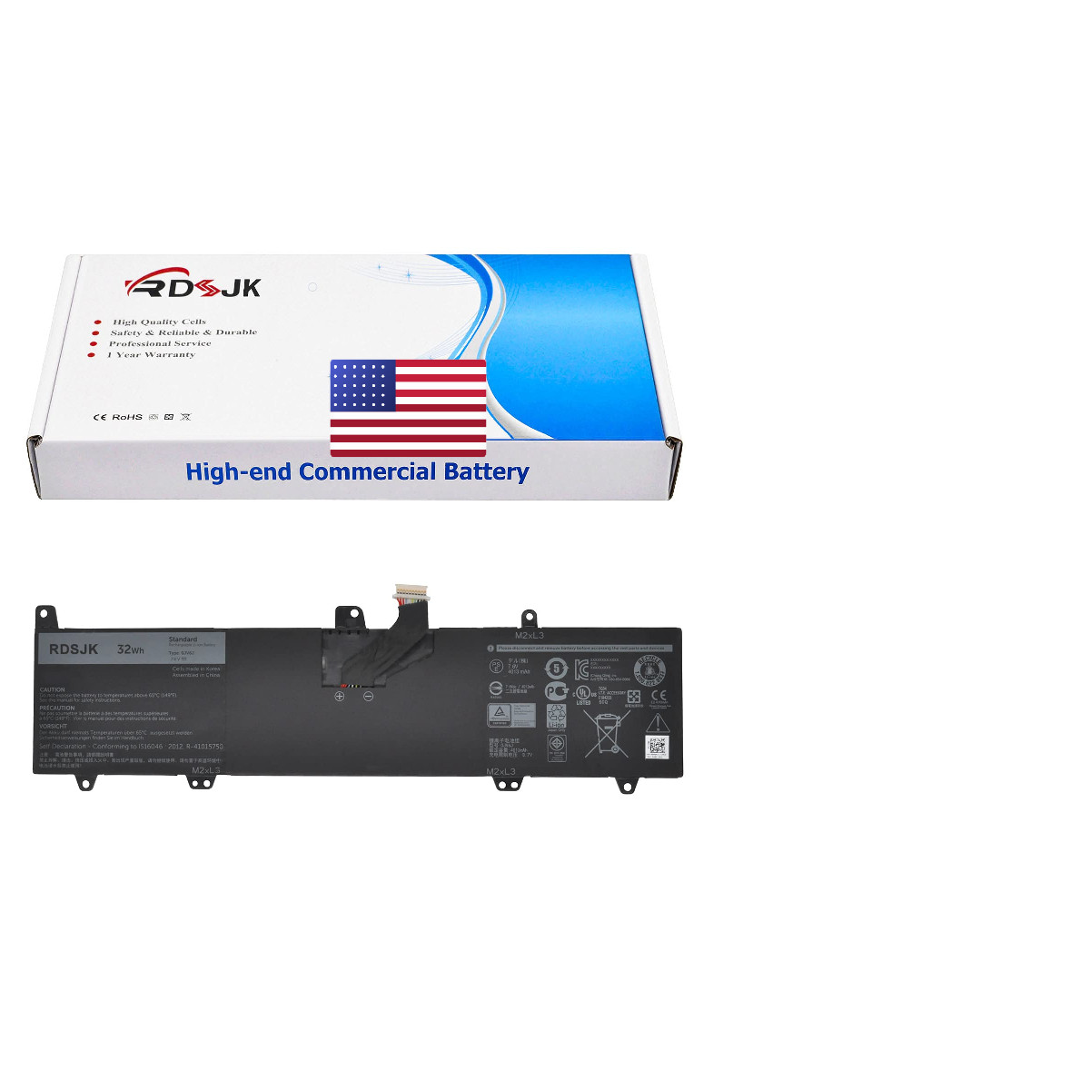 Rdsj 0Jv6J Laptop Battery For Dell Inspiron 11 3000 3162 3164 3168 3169 3179