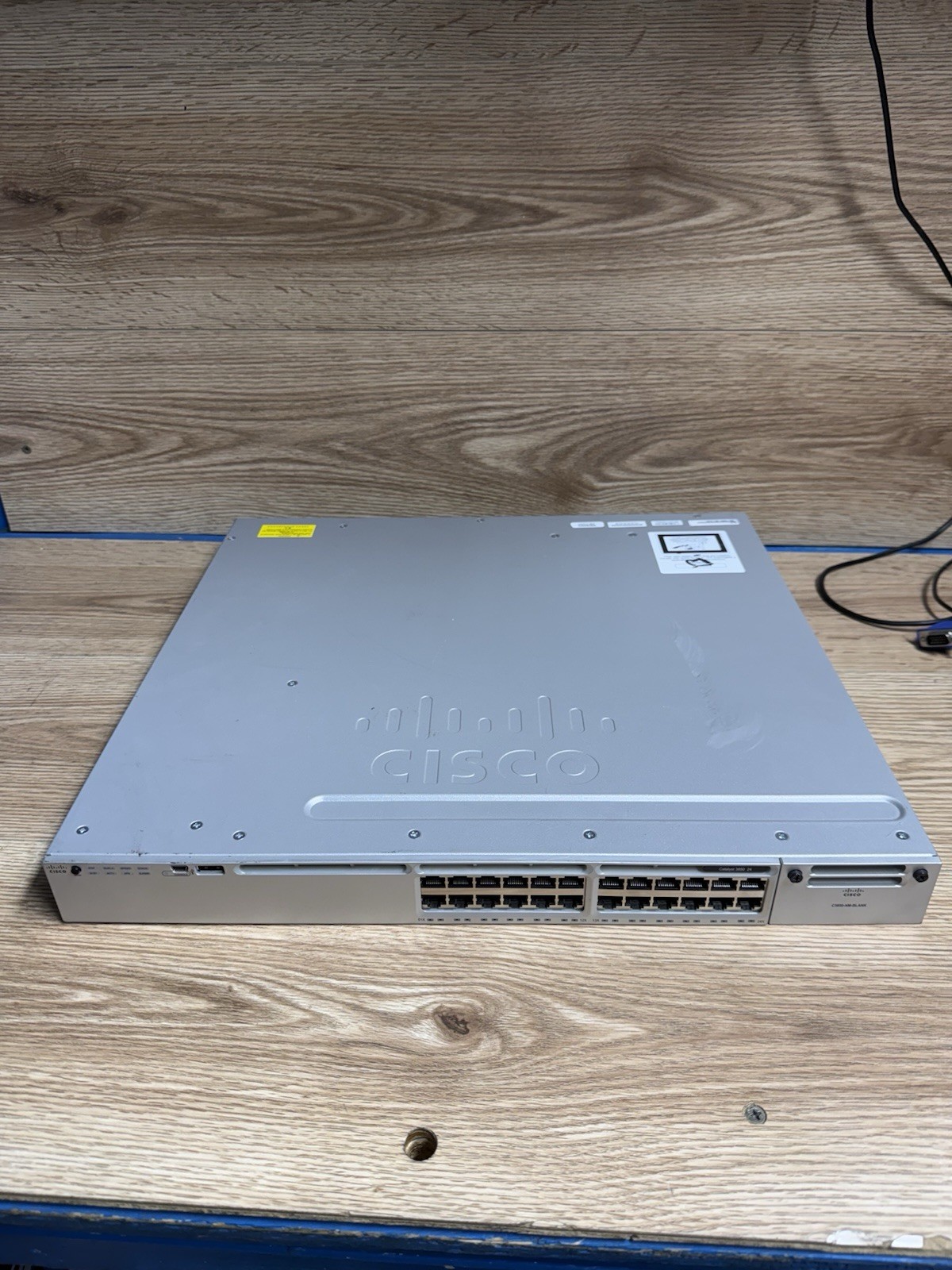 Cisco Catalyst WS-C3850-24P-L 24-Port PoE+ Switch – Working, Missing PSU & 1 Fan