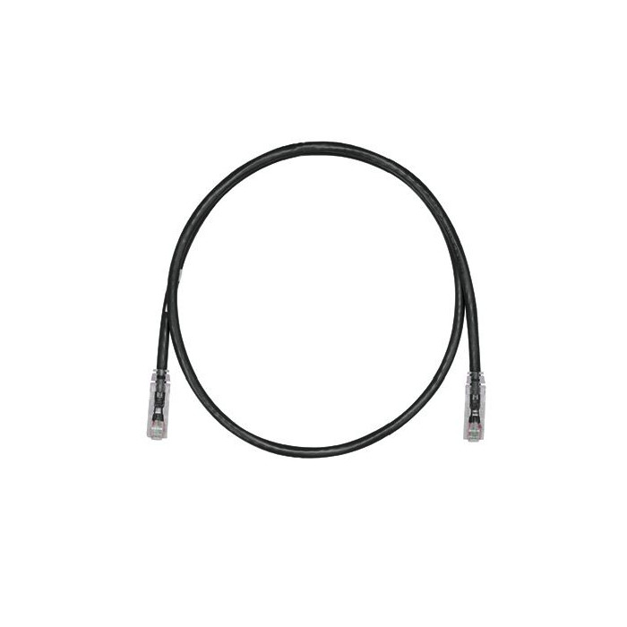 15 ft Panduit UTPSP15BLY 24 AWG Copper Cat 6 UTP Patch Cord Black