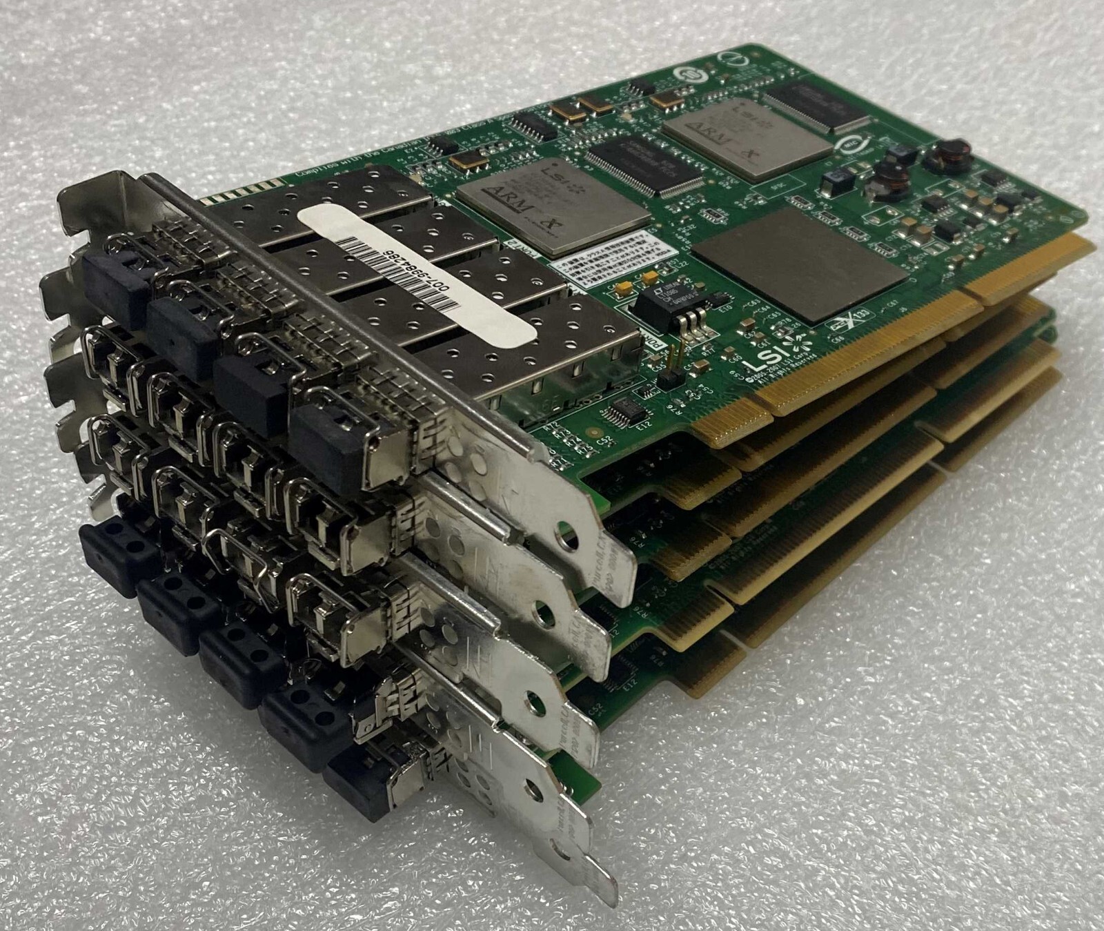 Lot of 5x LSI LSI7404XP-LC Logic 4GB Quad Port PCI-X Fibre Channel Adapter w/SFP