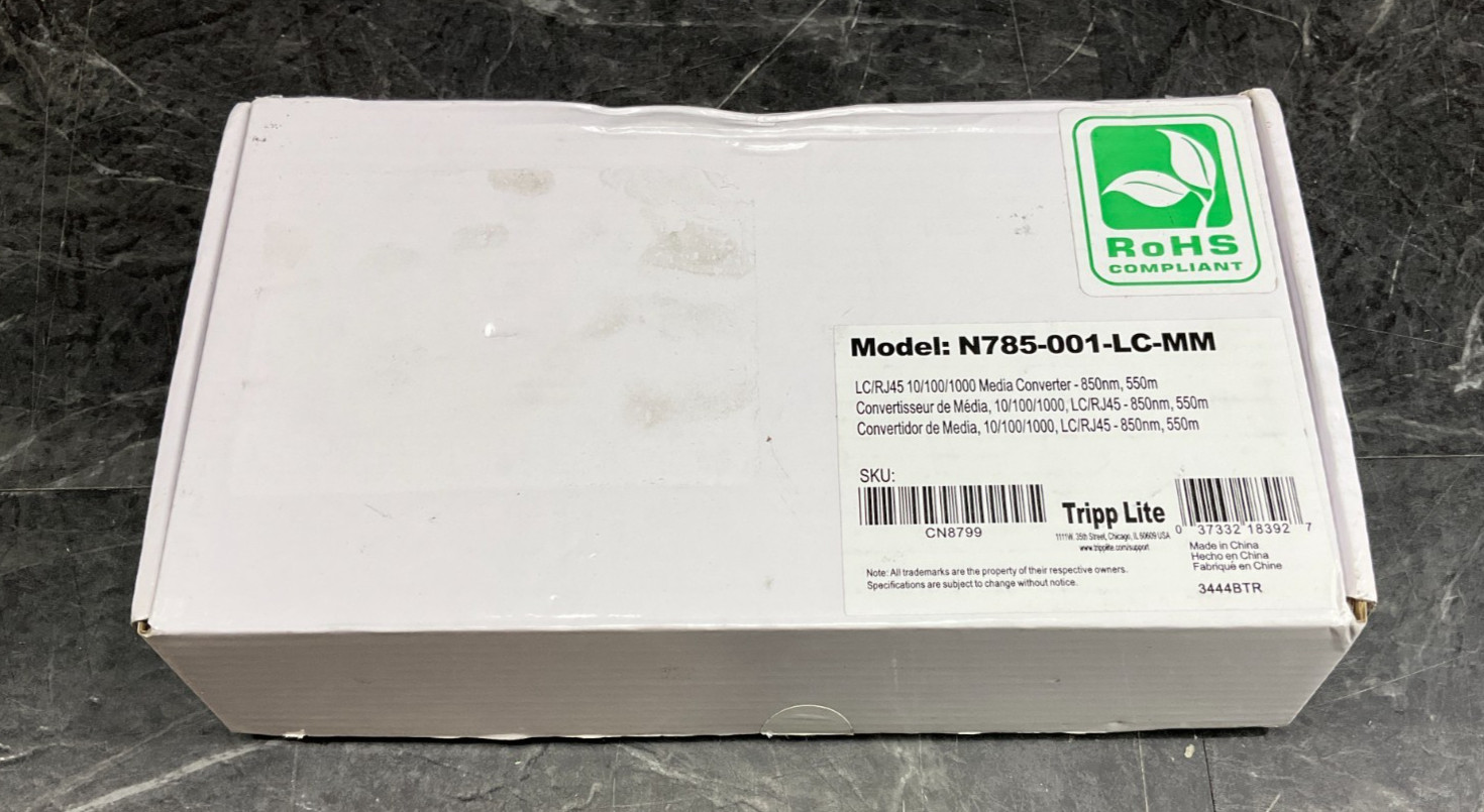 Tripp Lite MultiMode Fiber Media Converter N785-001-LC-MM 💚❤️💚❤️💚❤️