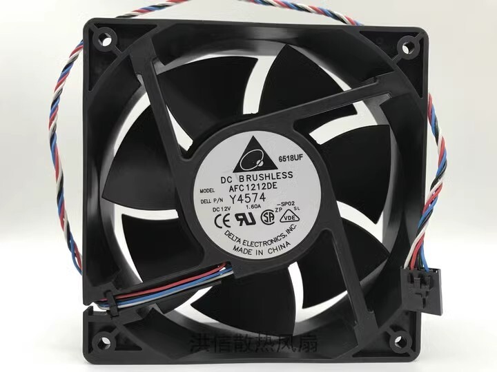 Delta AFC1212DE 12038 DC12V 1.6A 12CM 4-Pin Inverter Cooling Fan