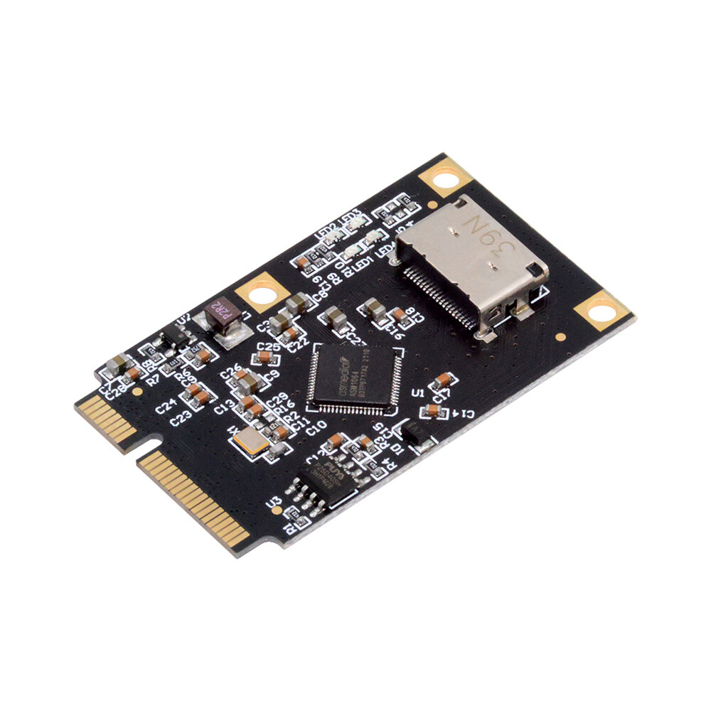 Cablecy Mini PCI-E PCI Express to Slimline SFF-8654 SATA 3.0 Four Ports Adapter