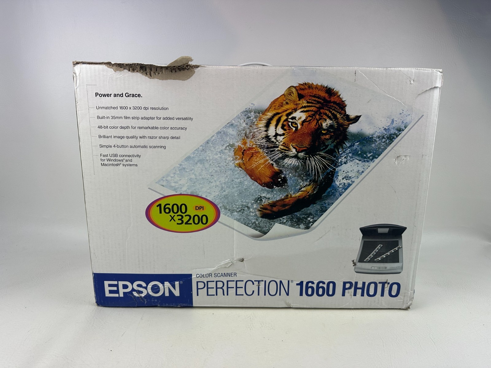 Epson Perfection 1660 Photo Scanner Quality 1600x3200 DPI 2002 NEW In Box