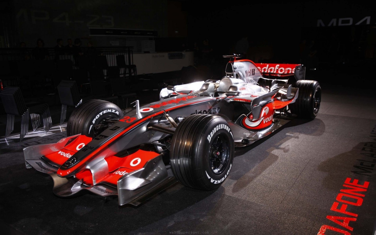Cars formula one mclaren races Desk Mat Stitched