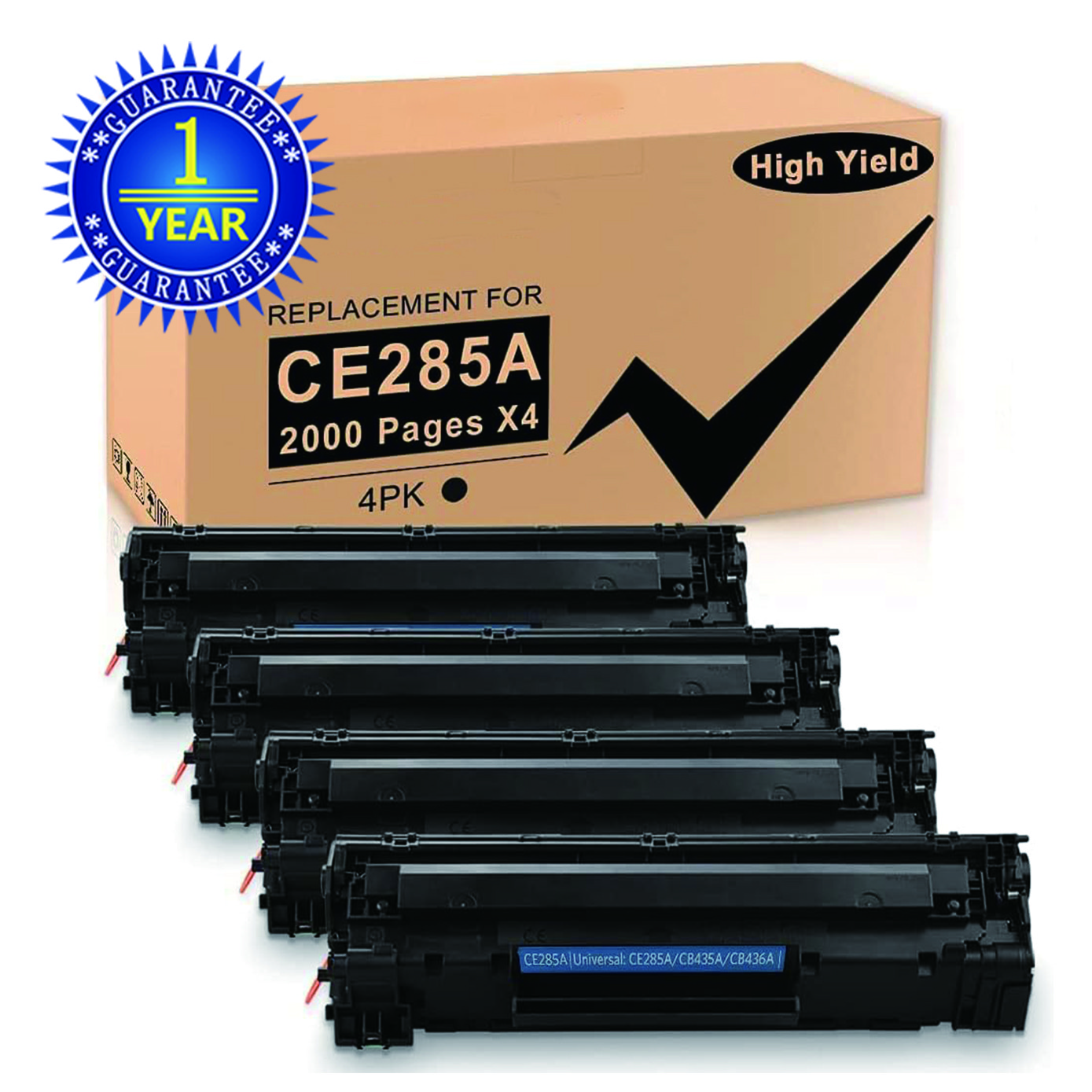 4x CE285A Toner Compatible for HP 85A LaserJet P1102 P1102w M1212nf m1217nfw MFP
