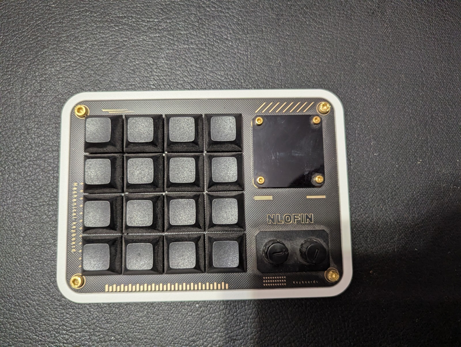 Double Knob Custom Macro Pad Programmable Designer Mini Keyboard 16 Keys with...