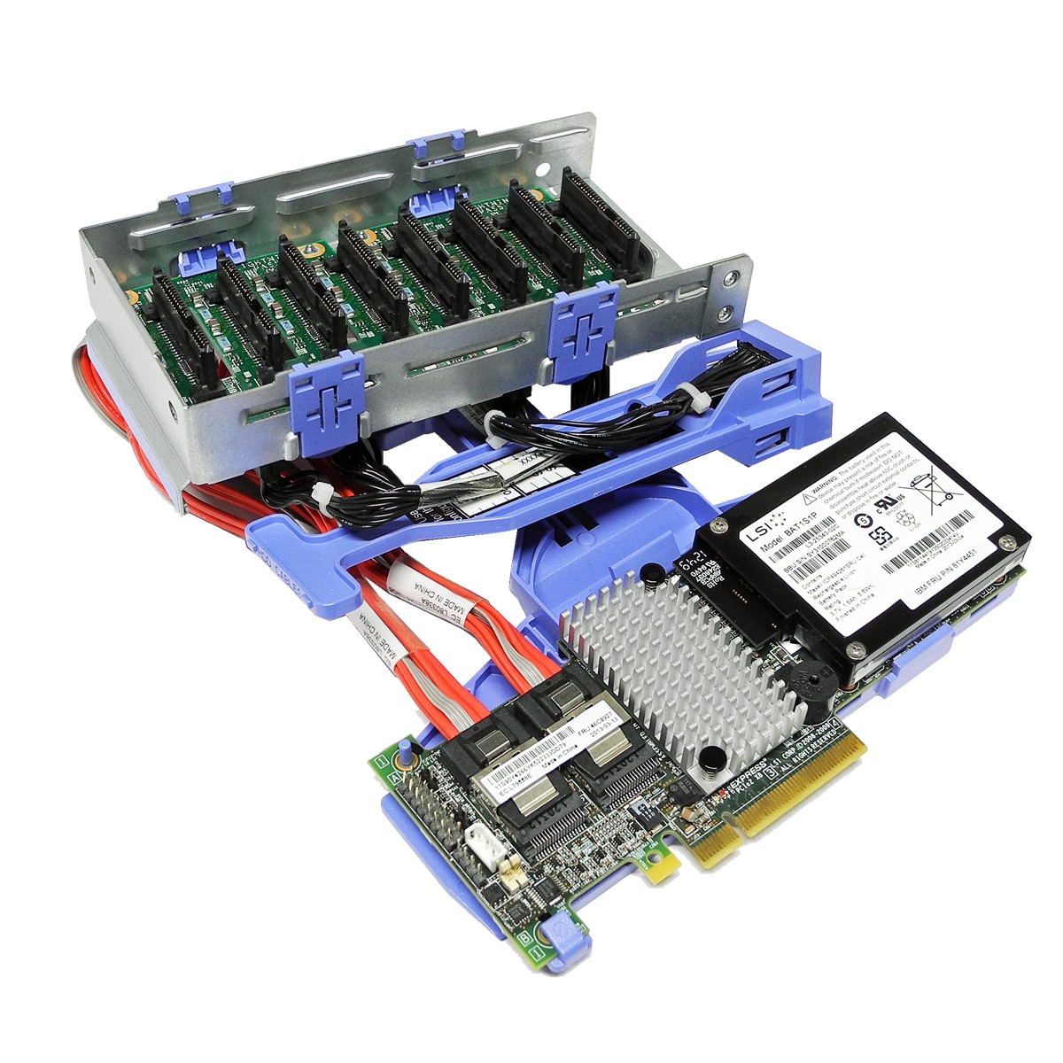 IBM ServeRAID M5015 6Gb/s RAID Controller 46C8927 +BBU + Cable + Backplane
