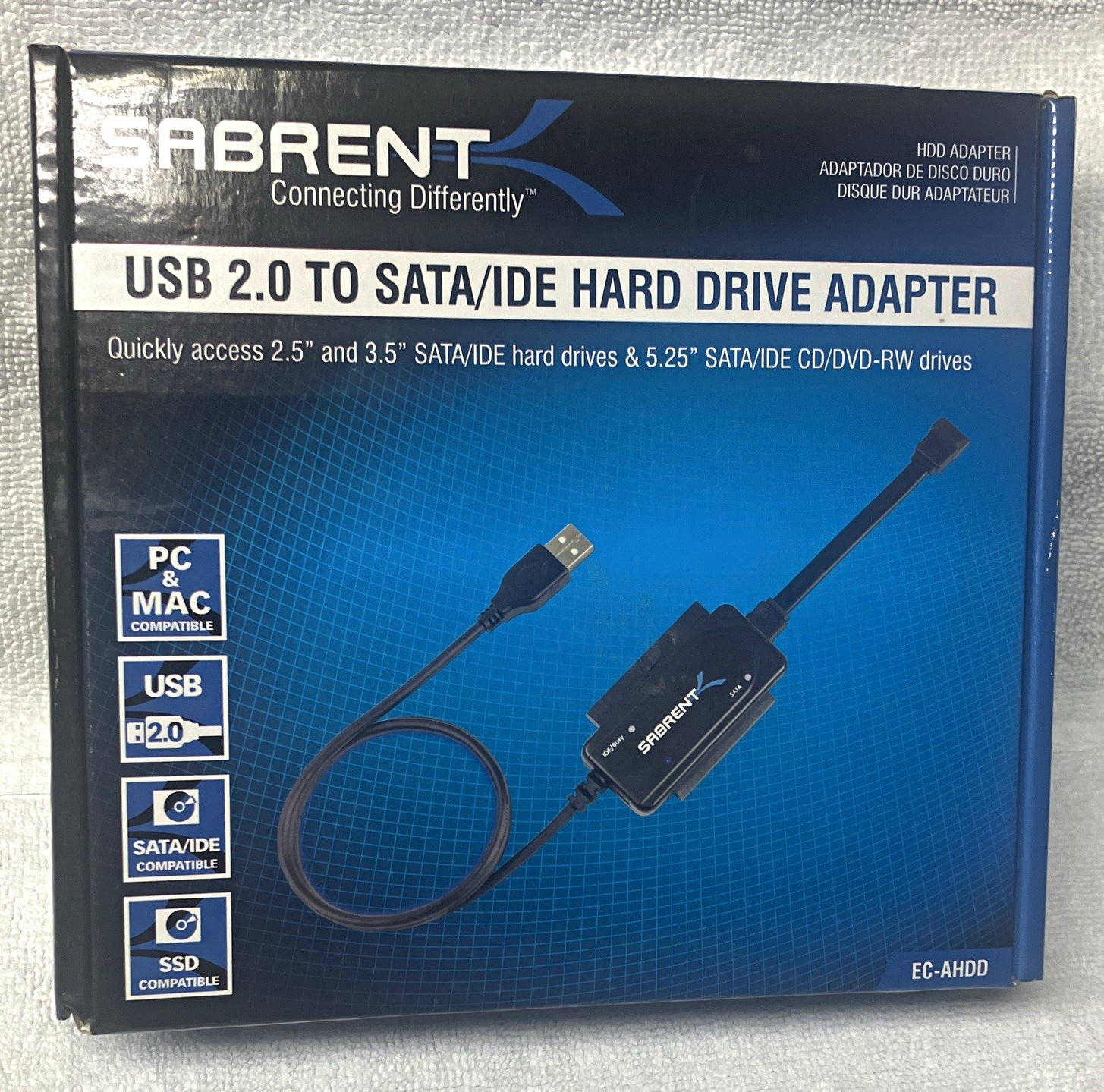 Sabrent Powered USB 2.0 to SATA/IDE Adapter Cable EC-AHDD Black