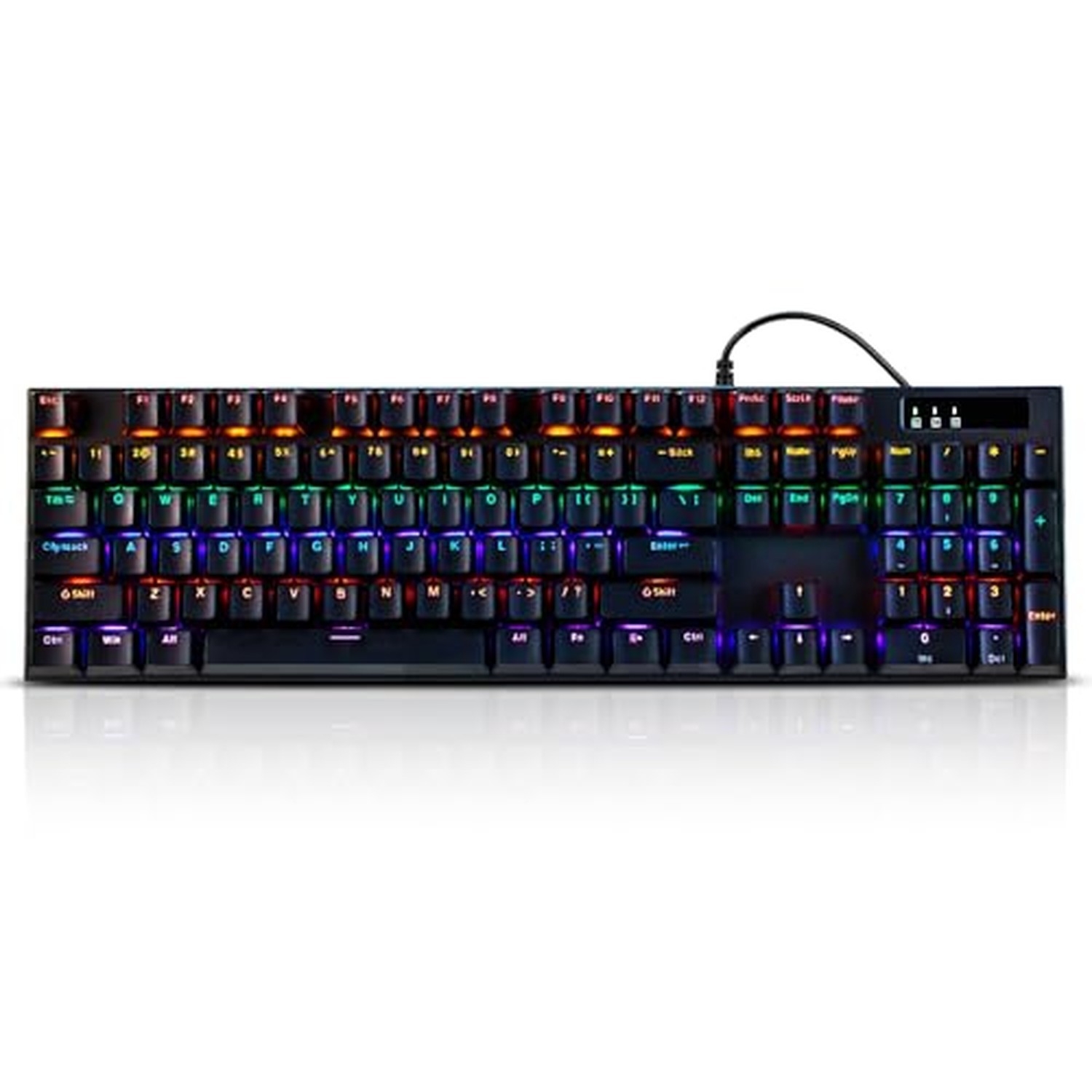 Guiheng Wired Mechanical Gaming Keyboard with Blue Switch, 104-Key Full Size ...
