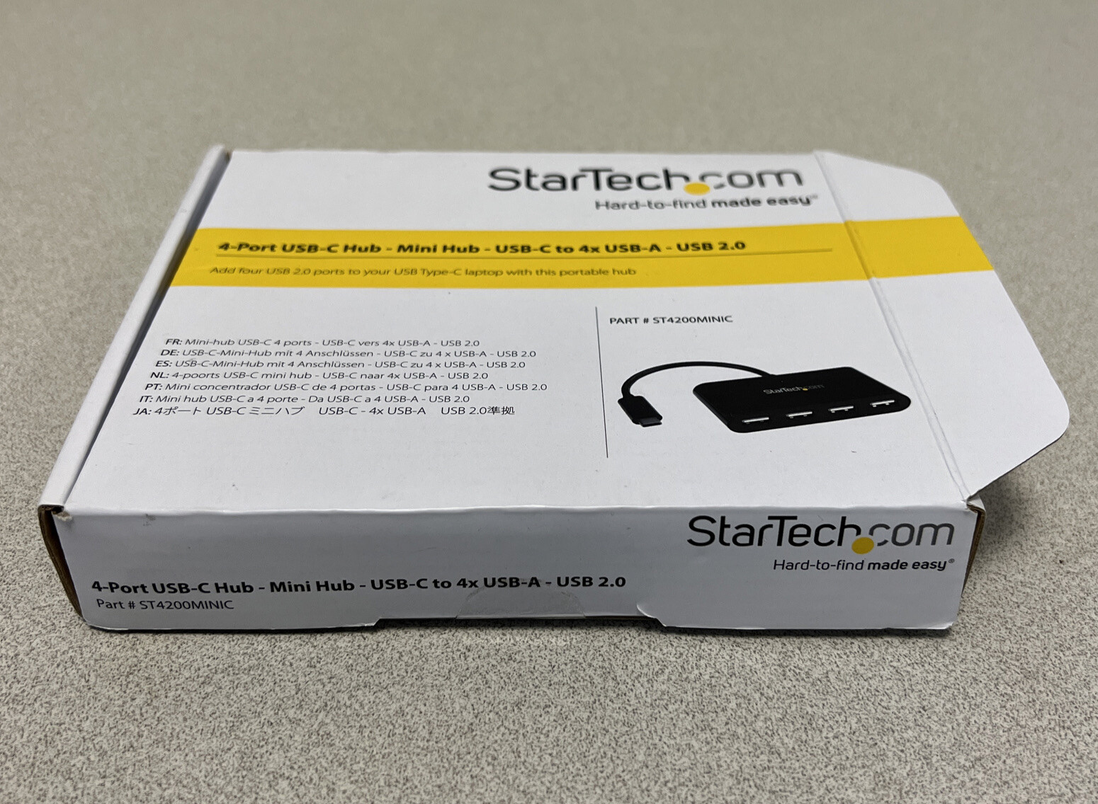 StarTech.com 4-Port USB-C Hub - Mini Hub - USB-C to 4x USB-A - USB 2.0 