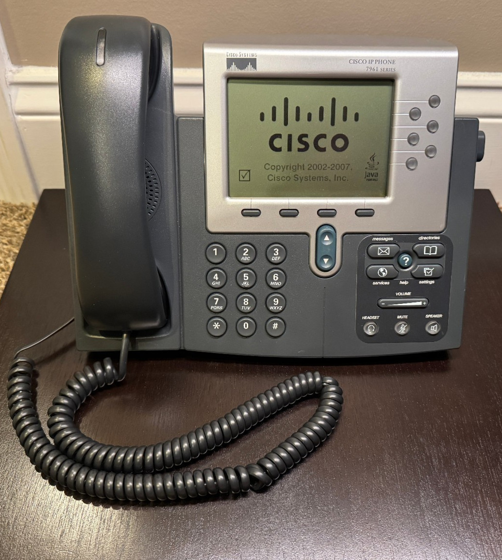 Cisco Gray IP Business Phone CP-7961G VoIP PoE Telephone