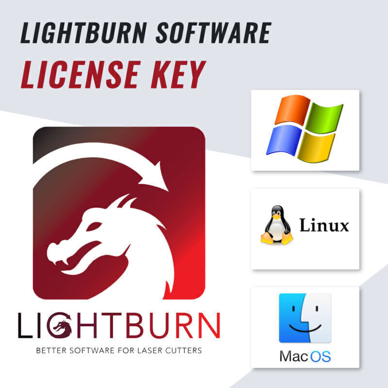 LIGHTBURN Software GCode License Key suitable for Windows PC MacOS X Linux