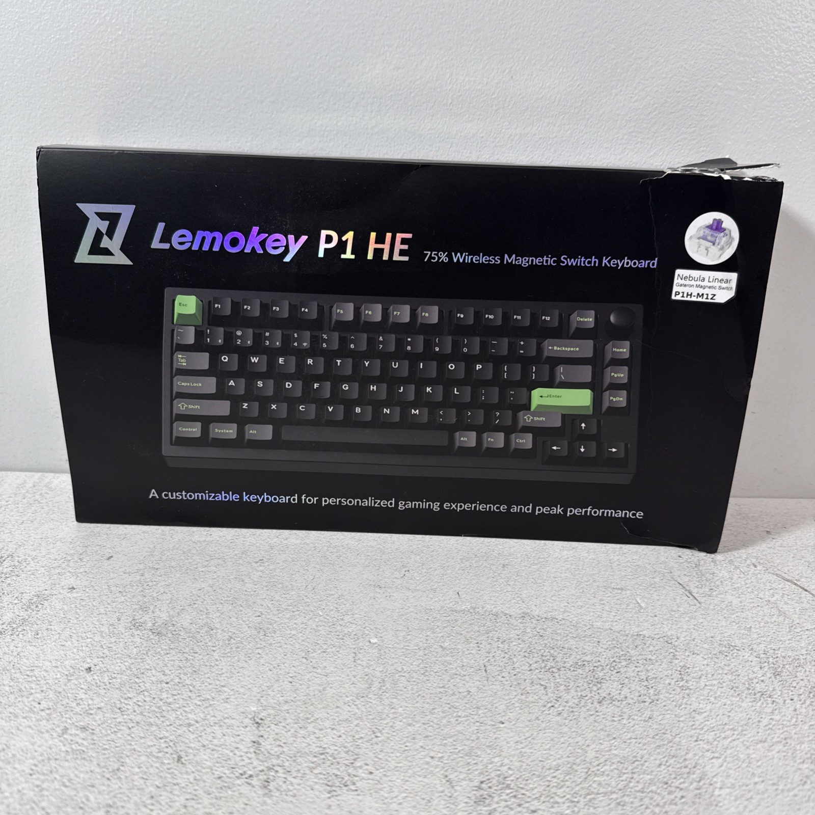 Lemokey P1 HE 75% Wireless Magnetic Switch Keyboard With Light Effects  - Black