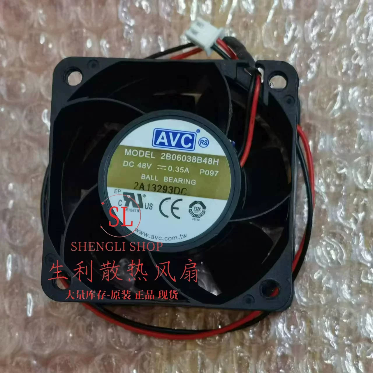 1PCS AVC 2B06038B48H  6038 48V 0.35A Temperature-Controlled Cooling Fan
