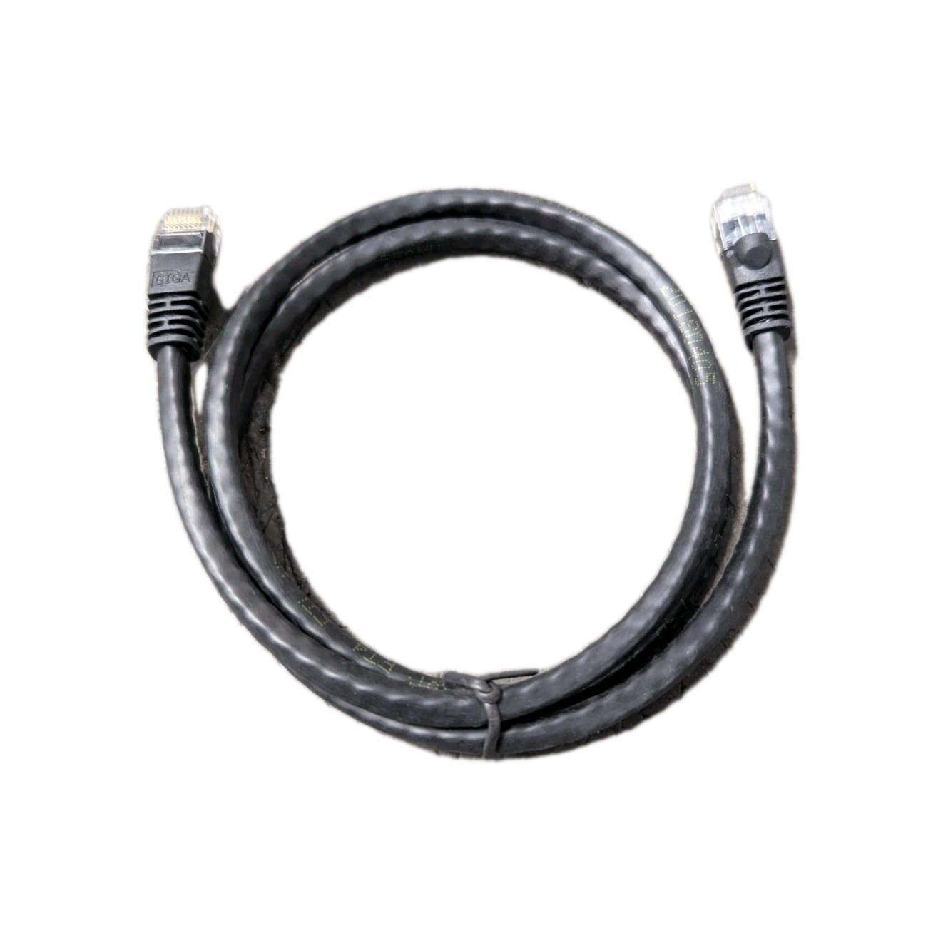 Lot of 25 Cat6 Gigabit Snagless Patch Cables Black, 3-ft